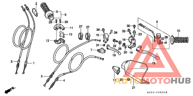 Handle lever/switch/cable