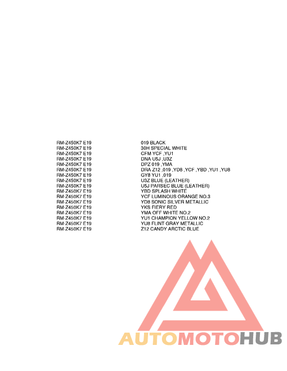 Color chart