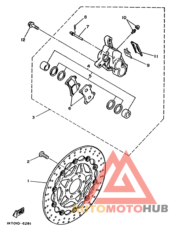 Front brake. caliper