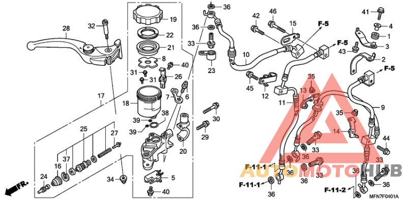 Fr. brake master cylinder