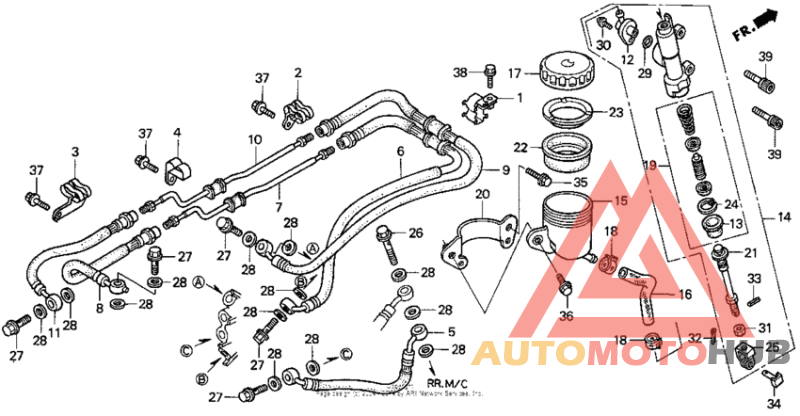 St1100a rr. brake master cyl. 96-98