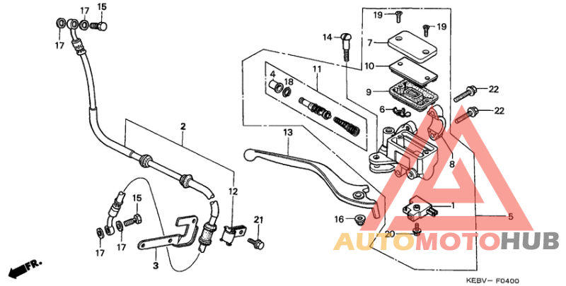 Fr. brake master cylinder