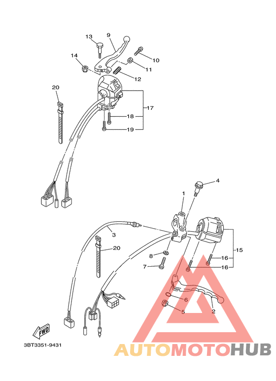 Handle switch. lever