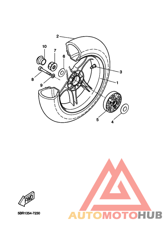 Rear wheel complete assy