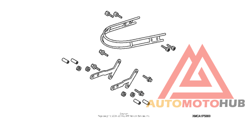 Front fender rail (chrome)
