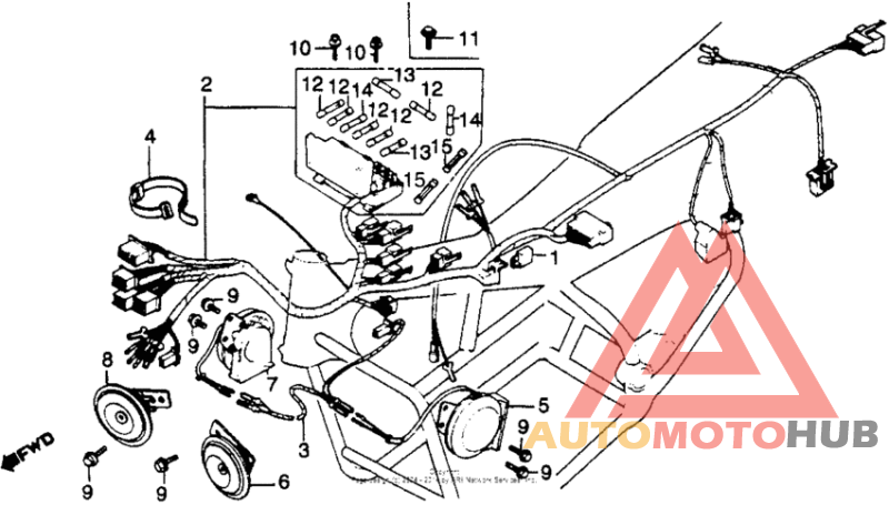 Wire harness + horn