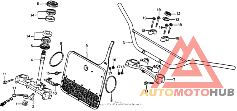 Handlebar + top bridge 82