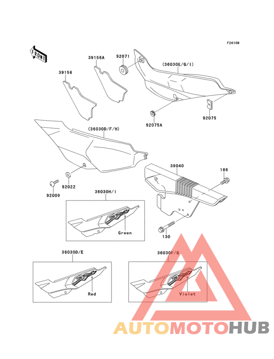 Side covers/chain cover(kle500-a3)