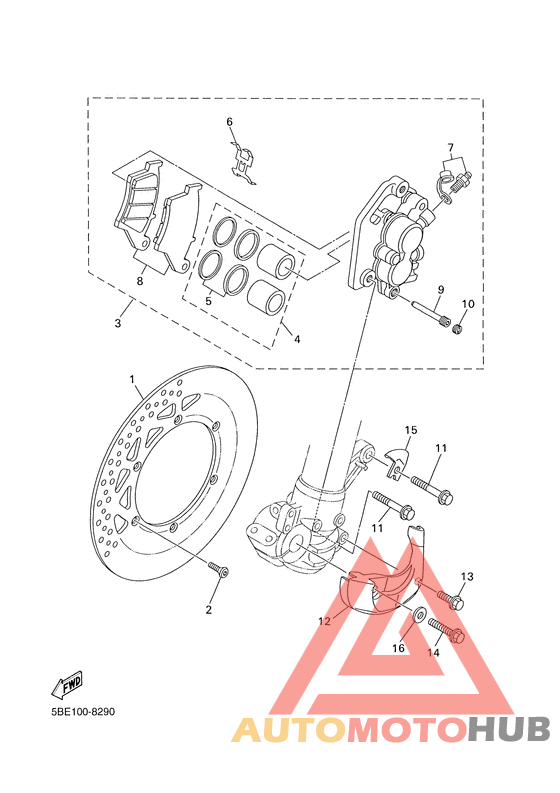 Front brake. caliper