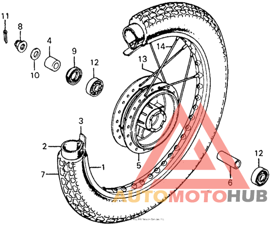 Переднее колесо