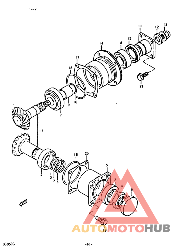 Secondary drive gear