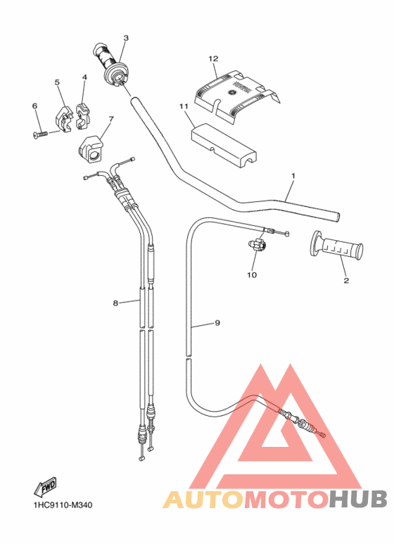 Steering handle & cable