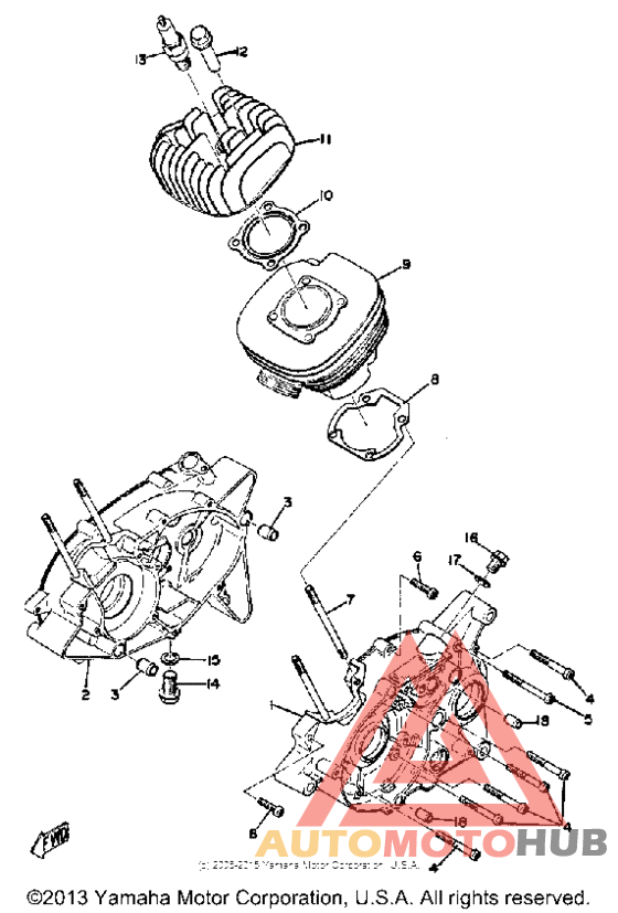 Cylinder - crankcase