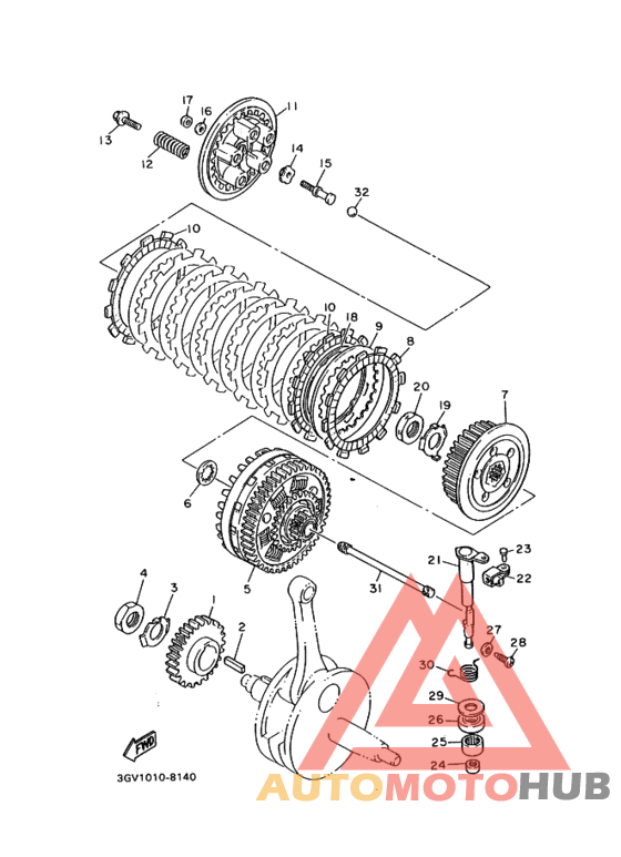 Сцепление и сервопривод