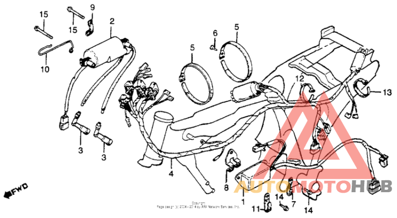 Wire harness + ignition coil + c.d.i. unit