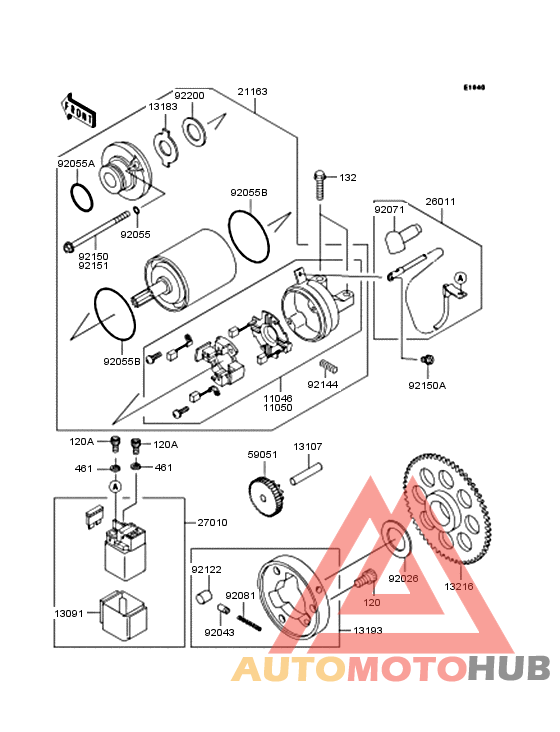 Starter motor/starter clutch