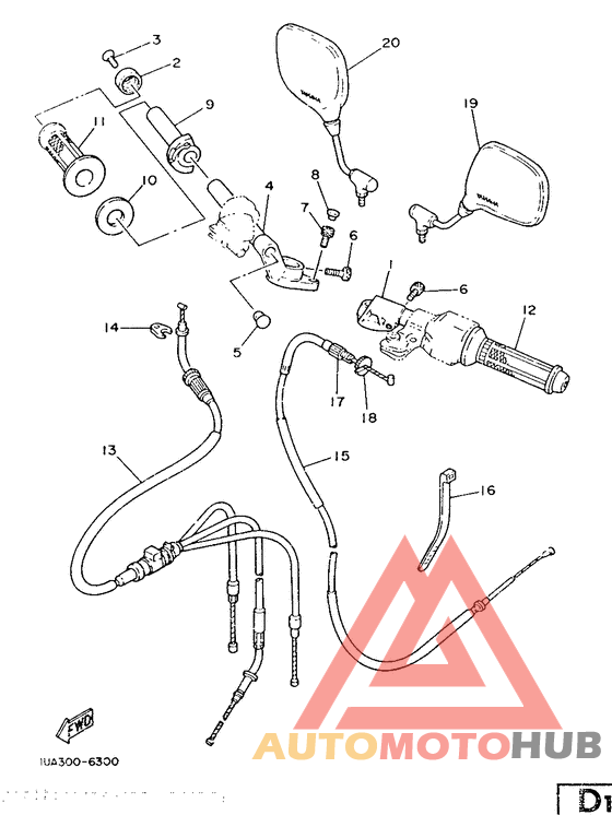 Steering handle. cable