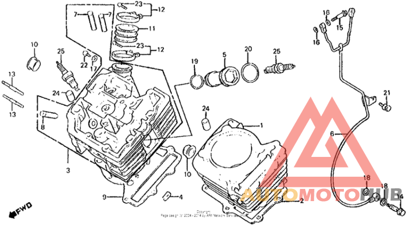 Cylinder + front cylinder head