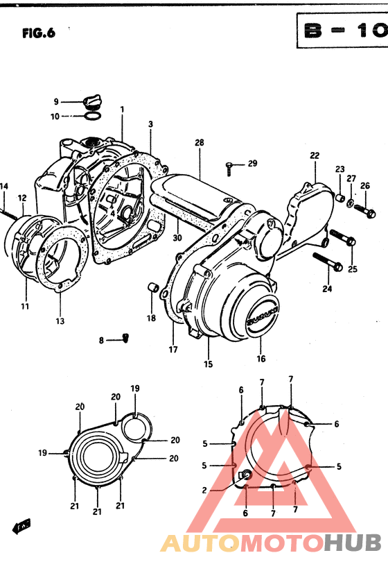 Crankcase cover ass`y  (v