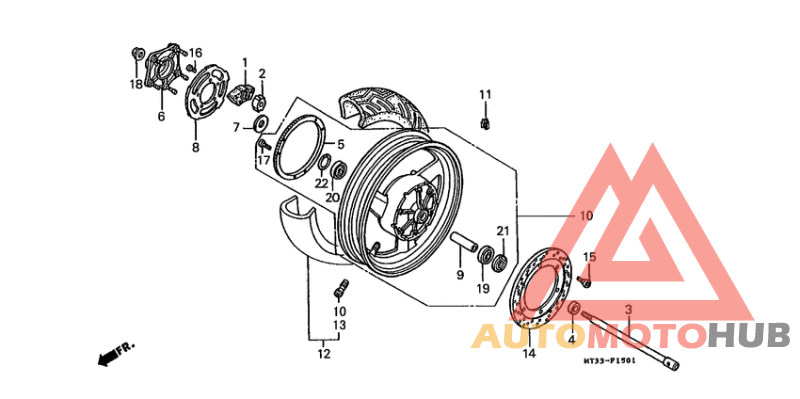 Rear wheel complete assy