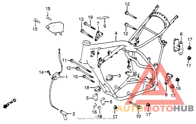 Frame + ignition coil 81