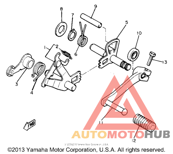 Shift shaft pedal