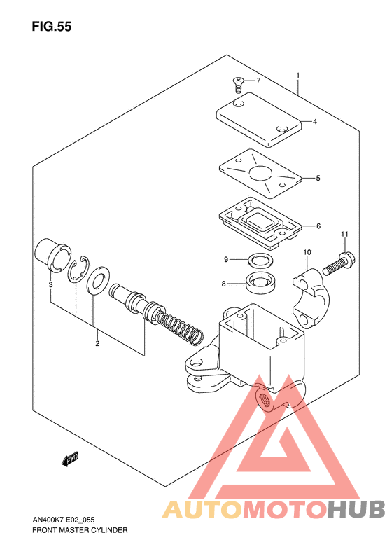 Передний тормозной цилиндр