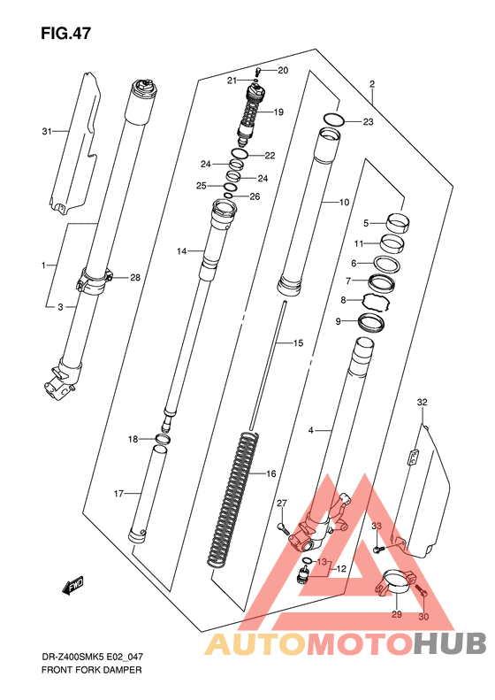 Демпфер передней вилки