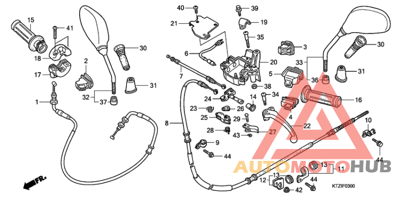 Handle lever/switch/cable
