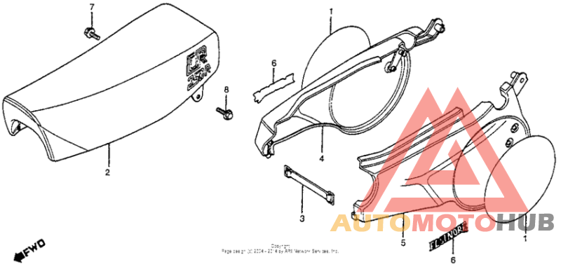 Seat + side cover 80