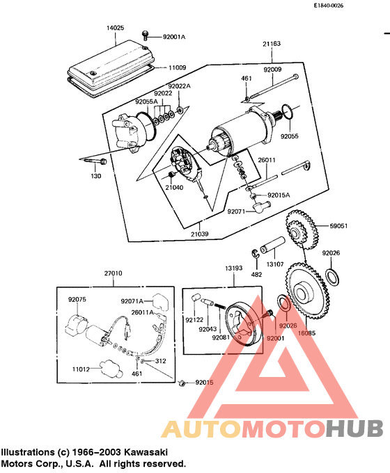 Starter motor/starter clutch
