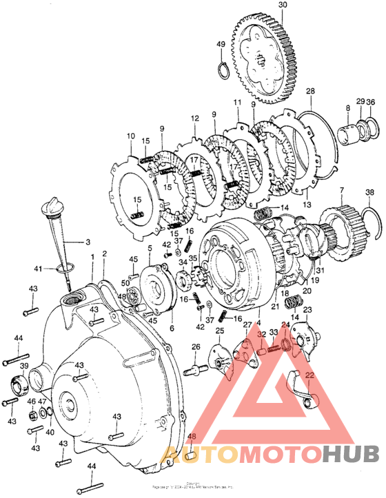 Right crankcase cover + clutch