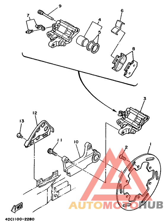 Задний суппорт