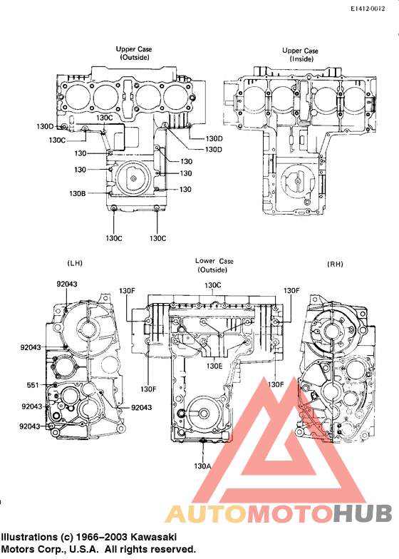 Crankcase bolt & stud pattern