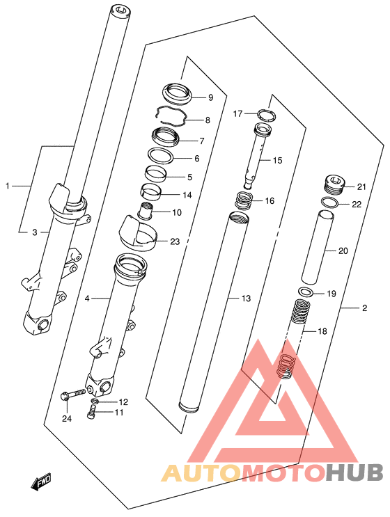 Демпфер передней вилки