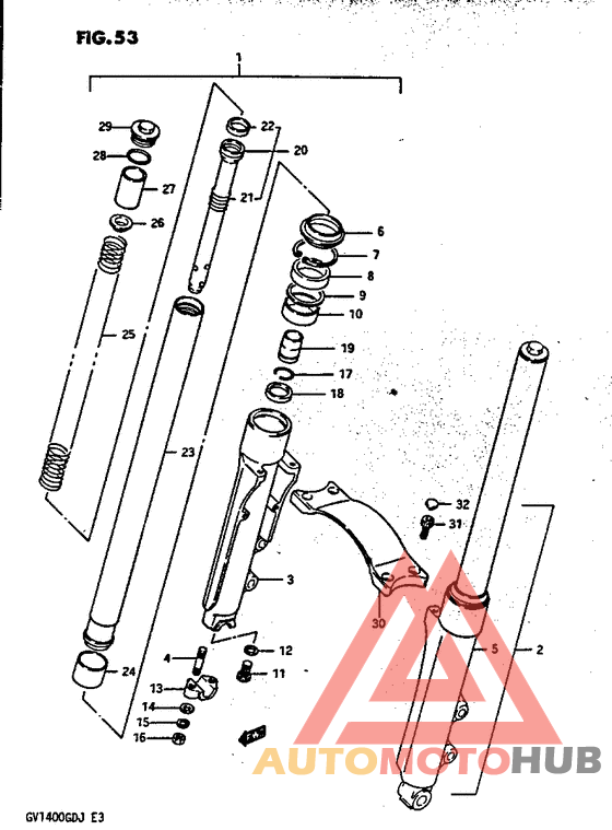 Front fork gv1400gcg/model h/j