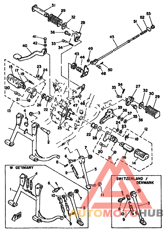 Stand.footrest, brake pedal