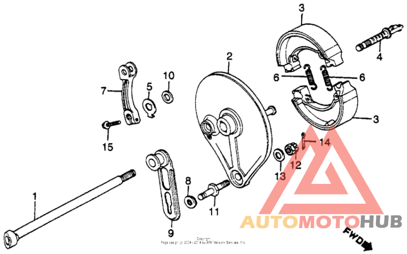 Xl500s rear brake panel 79-81
