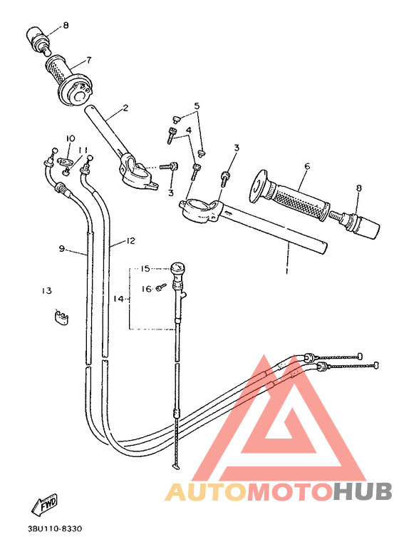 Steering handle. cable