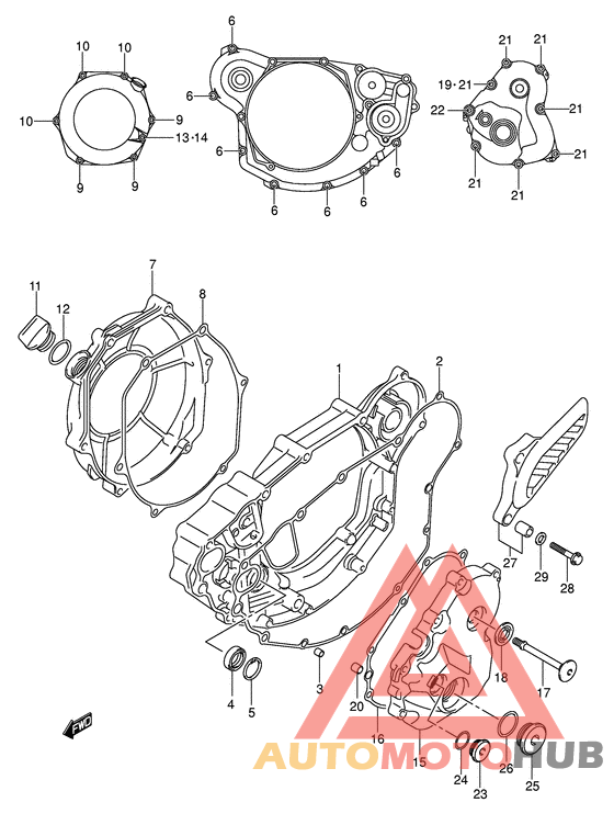 Crankcase cover ass`y  (v