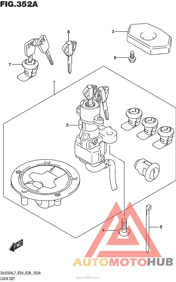 Lock Set (For Top Case,side Case)