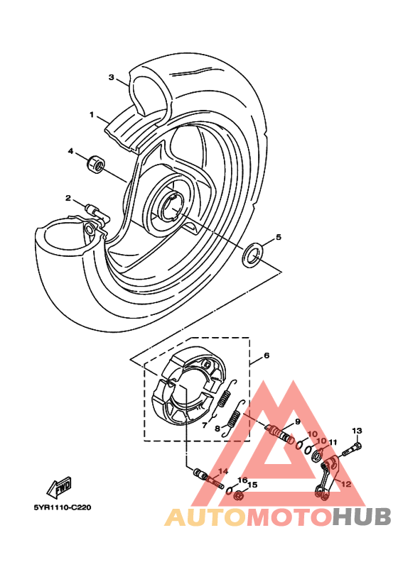 Rear wheel complete assy