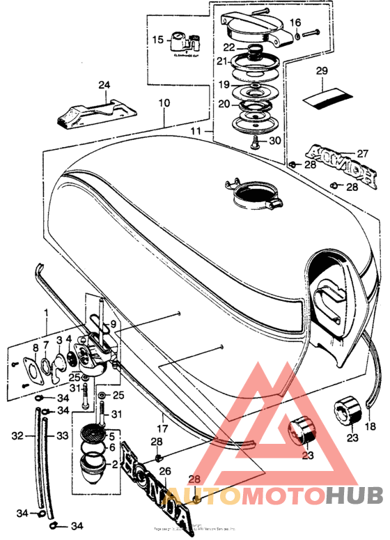 Fuel tank + fuel valve