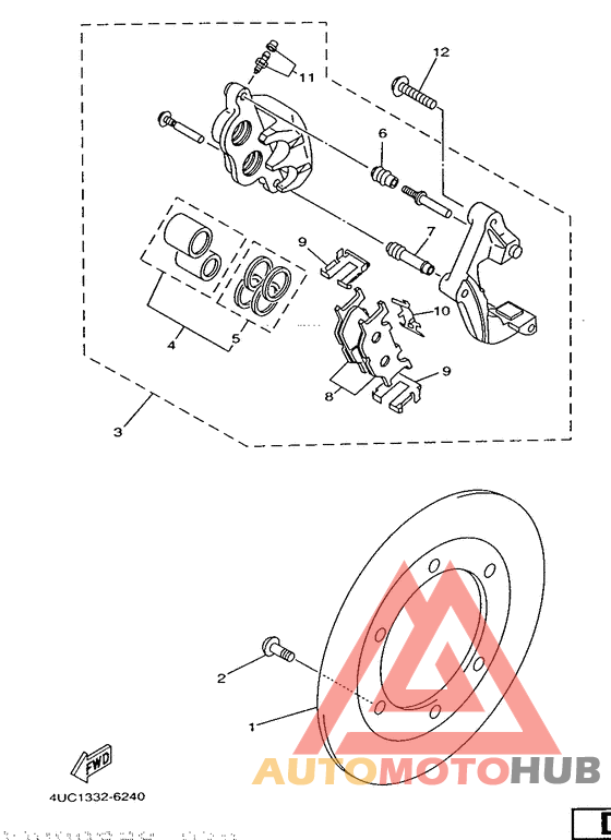Front brake. caliper