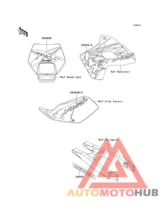 Decals(red)(klx250-e1/e2)