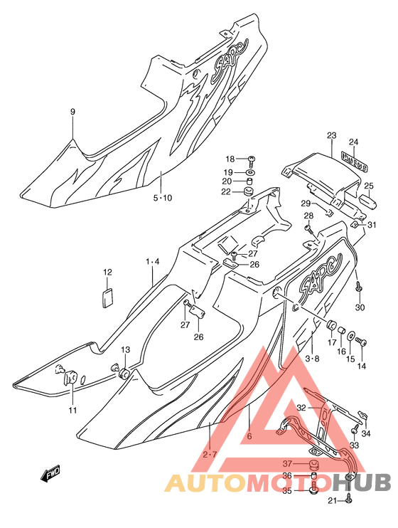 Обтекатель задний