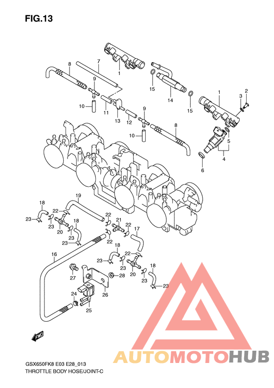 Throttle body hose/joint