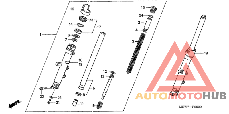 Вилка передней оси