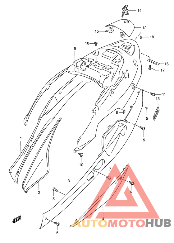 Обтекатель задний