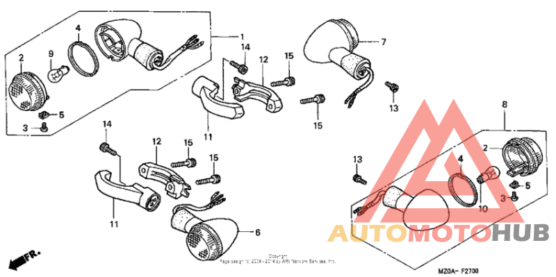 Front + rear turn signal